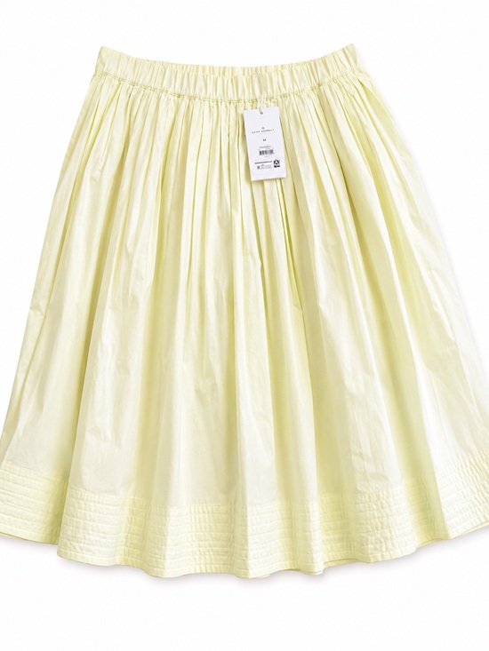 Free Assembly Dresses & Skirts - NWT Free Assembly Women’s Pintuck Pleated A-Line Midi Skirt Yellow Size Large